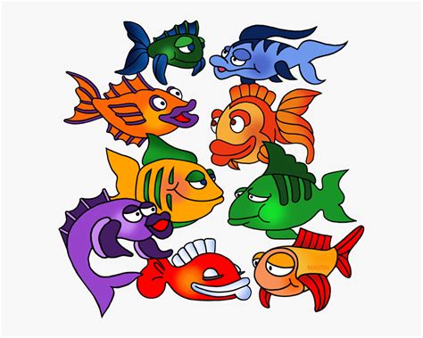 Transparent School Of Fish Png - School Of Fish Cartoon, Png Download , Transparent Png Image ...