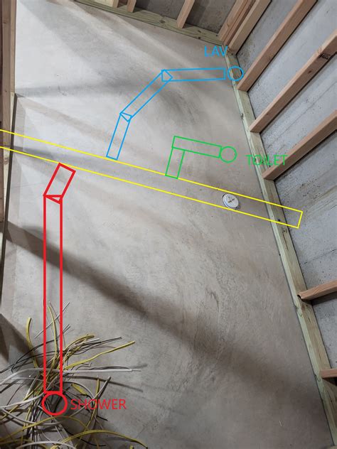 Basement Bathroom plumbing layout & venting advice needed. : r/Plumbing