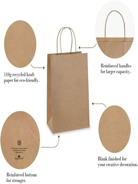 Bagdream T Bags 8x425x105 Kraft Paper Bags Shopping Bags