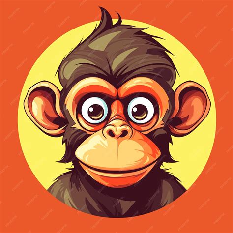 Premium Vector | Monkey logo design little chimp mascot