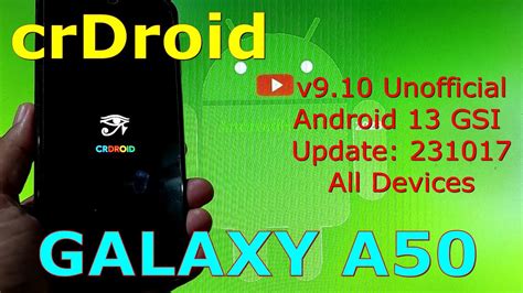 Crdroid Unofficial For Samsung Galaxy A Android Gsi Update