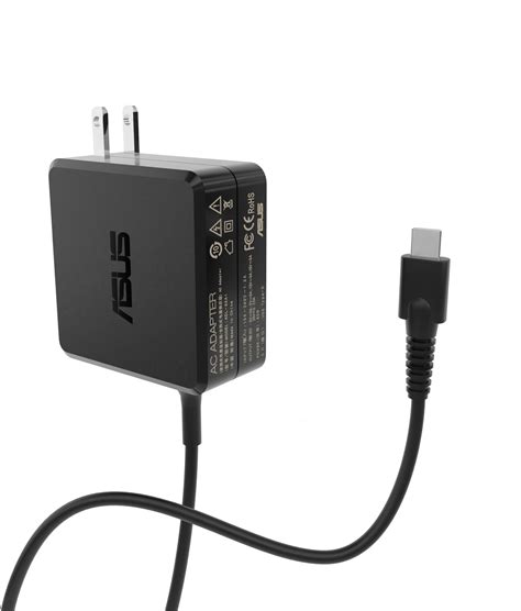 Cargador rápido de pared con adaptador de CA USB C de 65 W para Asus