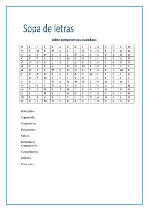 Calaméo Sopa De Letras Competencias Ciudadanas