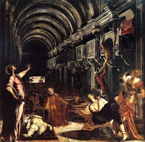 Tintoretto Encuentro Del Cuerpo De San Marcos Renaissance Art