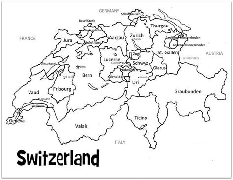 Printable Switzerland Map – PrintableAll