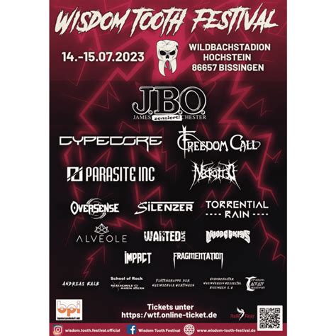 WISDOM TOOTH FESTIVAL 2023 Running Order Alle Bands Und Spielzeiten