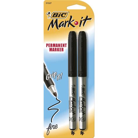 Bic Mark It Permanent Markers Black Pack Officeworks