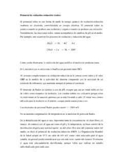 Potencial De Oxidaci N Reducci N Redox Potencial De Oxidaci N