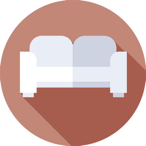 Couch Flat Circular Flat icon