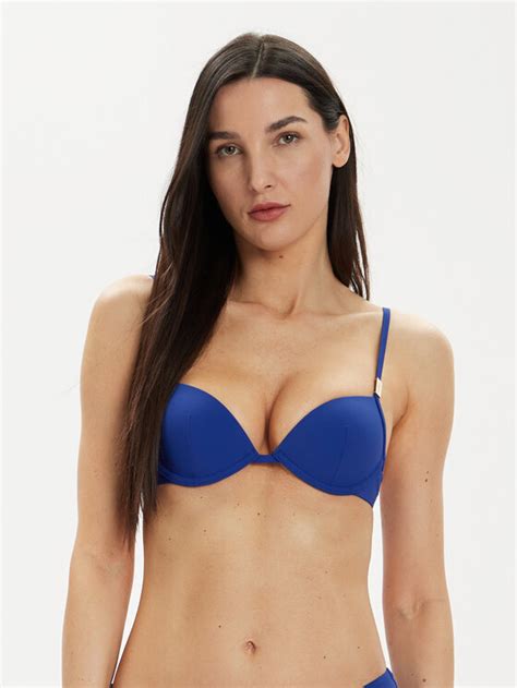 Calvin Klein Swimwear Góra od bikini KW0KW02383 Granatowy Modivo pl