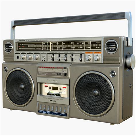 Old Boombox Cassette Tape Model Turbosquid 1598818