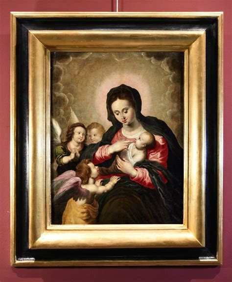 Proantic Madonna And Child With Three Angels Hendrick Van Balen Ant