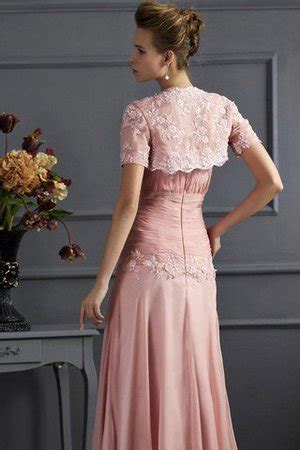 A Linie Empire Taille Rmellos Bodenlanges Brautmutterkleid Mit