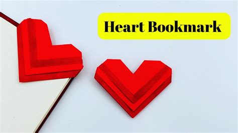 Diy Paper Heart Bookmark Paper Crafts For School Origami Bookmark