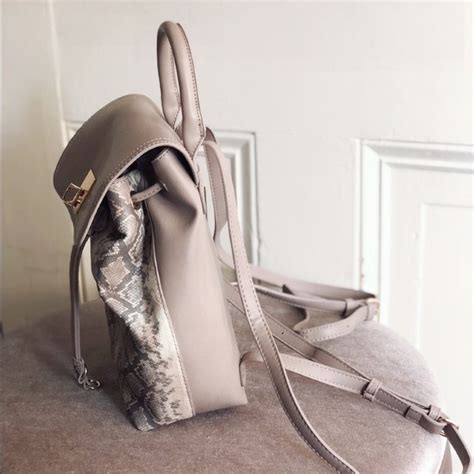 Urban Expressions Bags Tegan Nude Vegan Leather Snakeskin Mini Backpack Poshmark