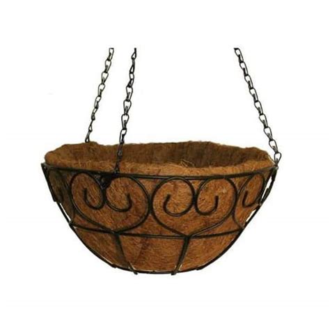 Reviews For Vigoro 14 In Dia Black Metal Heart Scroll Hanging Basket