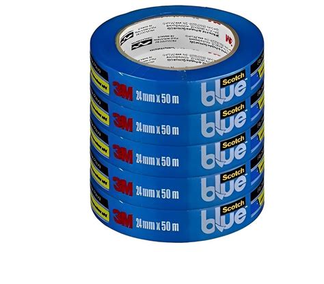 Kit 5und Fita Crepe 24x50mts Azul Blue Tape 2090 Ep 3m Scotch