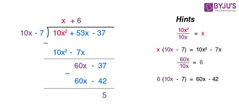 Polynomial Division Questions Polynomial Division Questions With