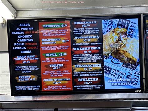 Online Menu Of Tacazos Restaurant Long Beach California 90813 Zmenu