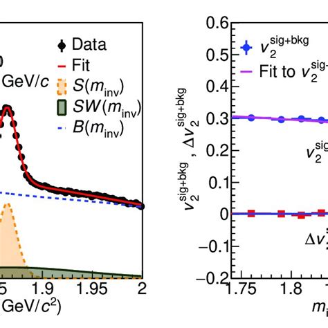 Simultaneous Fit Of The K Invariant Mass Left And V V As