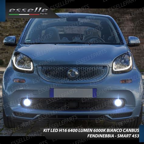 KIT LED H16 A LED FENDINEBBIA 6400 LUMEN SMART FORTWO FORFOUR 453 6000K