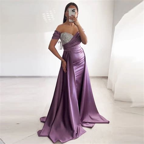 Celebrity Purple Evening Gown