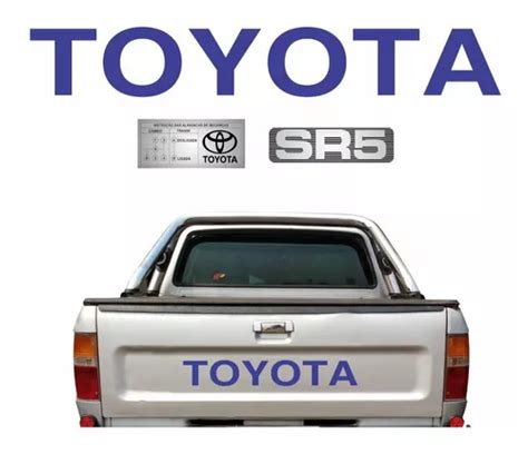 Emblema Adesivo Toyota Azul Hilux Sr5 Antiga Parcelamento Sem Juros