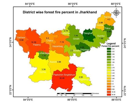 district wise forest fire  jharkhand  scientific diagram