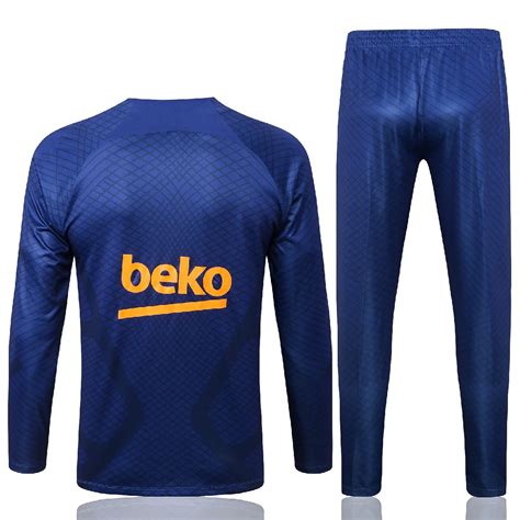 Conjunto de Treino Barcelona Azul 2022 23 Calça Jaqueta