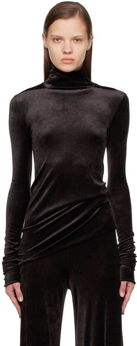 Rick Owens Lilies Brown Lina Turtleneck SSENSE Canada