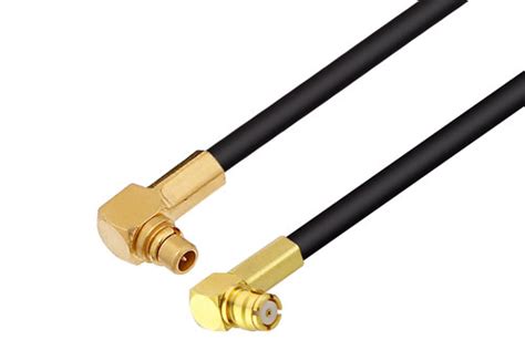 Push On Smp Female Right Angle To Mmcx Plug Right Angle Low Loss Cable Using Lmr 100 Coax