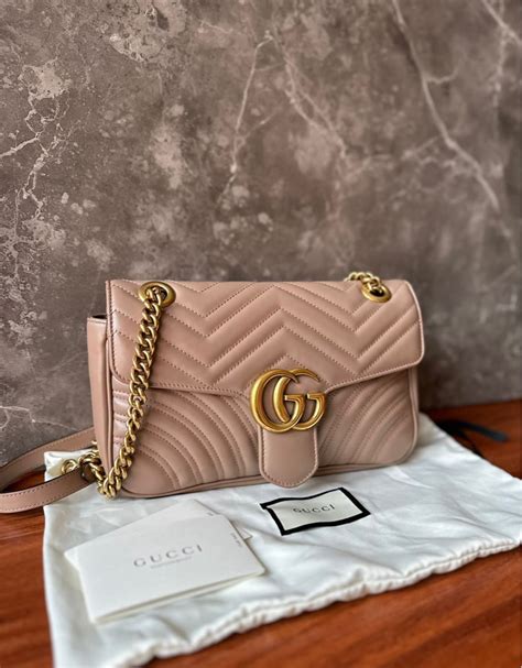 Vgc No Kikis Gucci Marmont Small Nude On Carousell