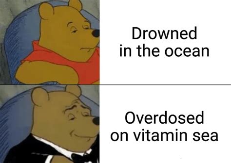 Drowned In The Ocean Overdosed On Vitamin Sea Meme Piñata Farms