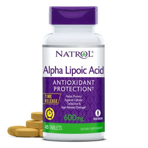 Natrol Antioxidant Protection Alpha Lipoic Acid ALA Capsules 45 Ct