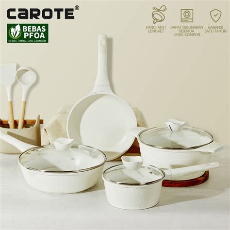 Jual CAROTE Set Peralatan Masak Granit Anti Lengket 7 Pcs Panci Dan