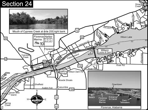 Florence AL Tennessee River Map - florence al • mappery