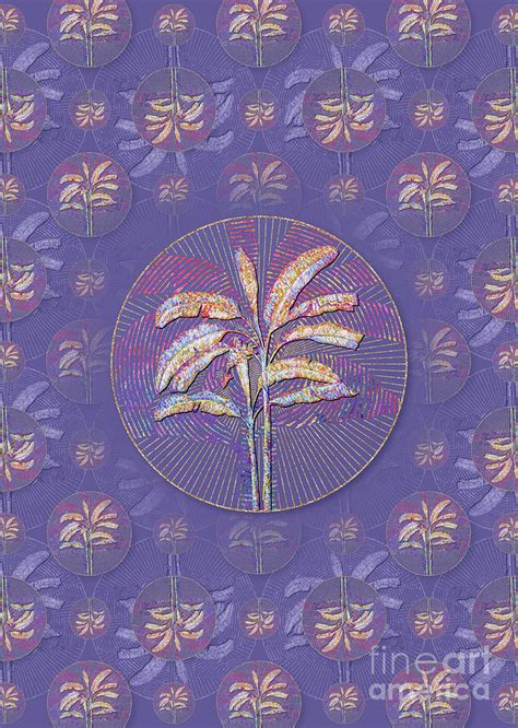 Banana Tree Geometric Mosaic Pattern In Veri Peri N 0031 Mixed Media By