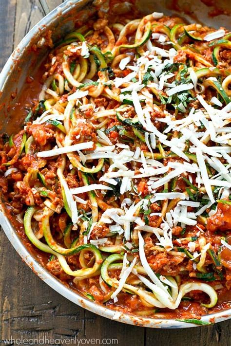 minute turkey bolognese zucchini noodles