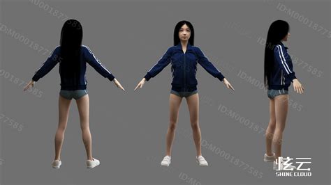 3d模型 现代女人模型 M0001877585 炫云云模型网