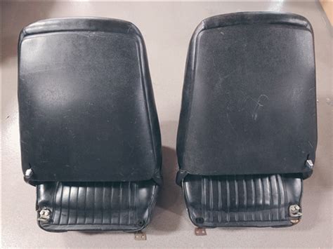 1967 1968 Camaro Front Bucket Seat Set Original Black Covers Used Gm