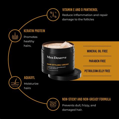 Best Hair Styling Cream For Men Strong Hold Keratin Restore Men Deserve