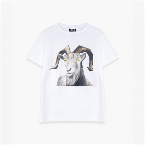 FAKE ASS FLOWERS AS FAF GOAT FACE TEE WHITE Tシャツ ロゴ グラフィック プリント リラックス トップス メンズ ホワイト UNEEK