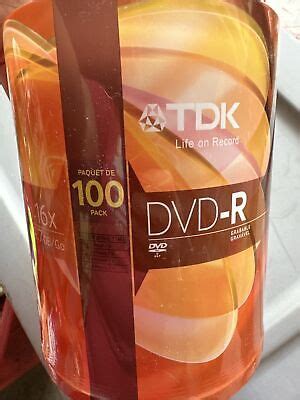 Tdk Dvd R X Speed Gb Recordable Discs Disks Pack Spindle