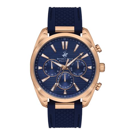 Buy Beverly Hills Polo Club Mens Multi Function Dark Blue Dial Watch