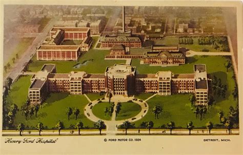 Henry Ford Hospital Vintage Postcard Collectible Detroit Michigan 1924 ...