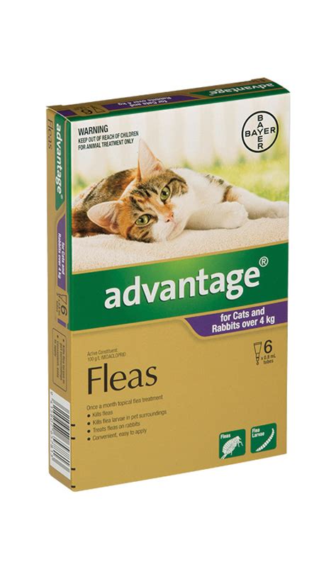 Advantage® Flea Treatment For Cats And Rabbits Over 4kg 4 Or 6 Pack