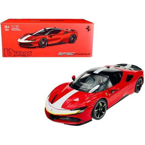 Ferrari SF90 Stradale Assetto Fiorano Red With White Stripes Signature