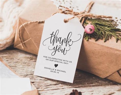 Thank You Tag Wedding Thank You Tags T Tags Wedding Favor Thank