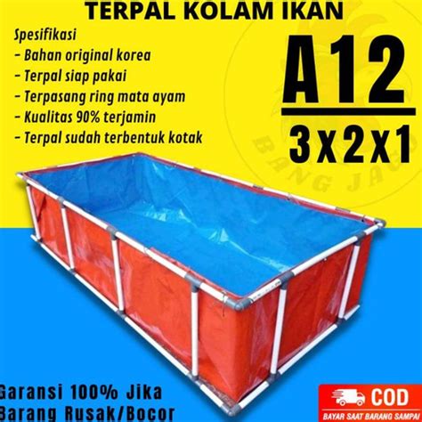 Jual Kolam Terpal Ikan Kotak Bioflok Tebal Untuk Ikan Lele Koi Bahan