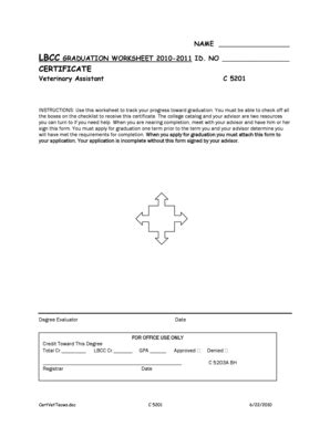 Fillable Online Linnbenton GRADUATION WORKSHEET 2010 2011 ID Fax Email